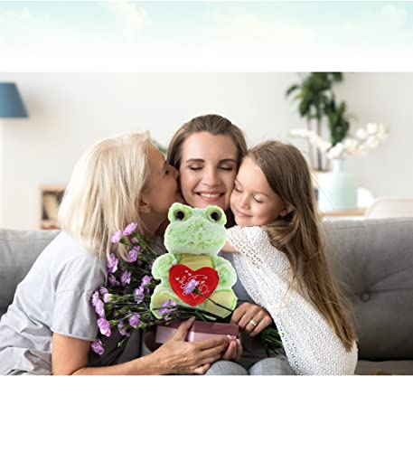 Dollibu Sitting Frog Valentine's Day I Love You Heart Plush - Personalized Super Soft Plush Heart Romantic Stuffed Animals For Anniversary Long Distance Relationship - 6.5 Inches #TOP6