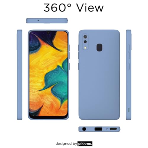 Image of Outlouders Back Cover for Samsung Galaxy A20 / A30 / M10s | Camera Protection | Durable Soft Matte Silicone Bumper Case (Aqua Blue)