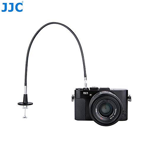JJC TCR-40BK Hochwertige Mechanische Sperren Kamera Fernauslöser Kabel mit Bulk Lock für Kamera Akzeptiert Standard Mechanische Kabel Release (Länge: 40 cm/39,9 cm)