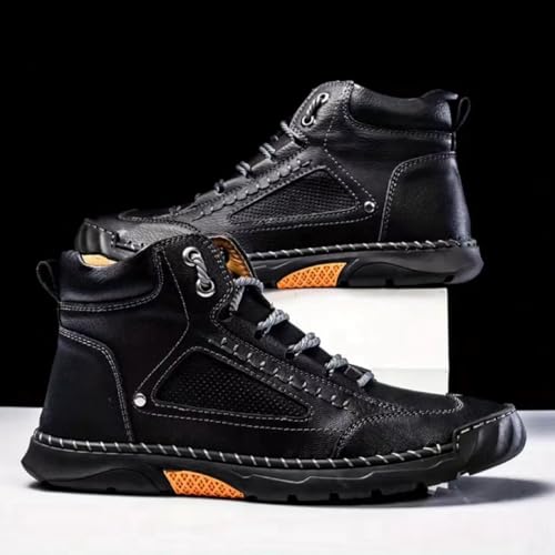 Sawbehind Mens Boots - 2025 New Outdoor Waterproof Sawbehind Comfortable Handmade Leather Boots for Men2