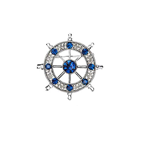 Broche pour homme et femme au design gouvernail classique vintage