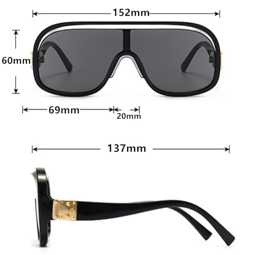 bullabulling Retro Womens Big Large Sun Glasses UV400，Vintage Oversized Square Sunglasses for Women4