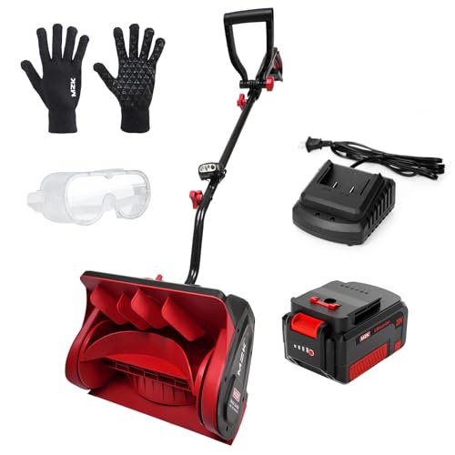 MZK Cordless Snow Shovel, Battery Snow Blower with Directional Plate