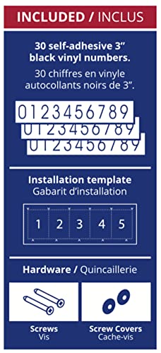 Address Plaque – 3’’ Peel & Stick House Number Included - Modern Sign - Rustproof - Made In Canada (White) #TOP3