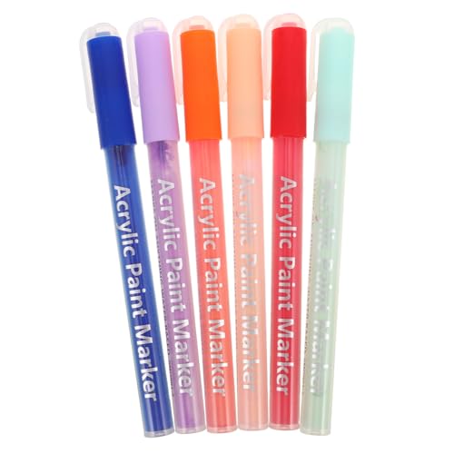 Beaupretty 6 Piezas Rotuladores para Uñas Acrílicos Profesionales Pintura Duradera y Resistente la Degradación Herramientas Multifuncionales para Uñas y Manualidades DIY