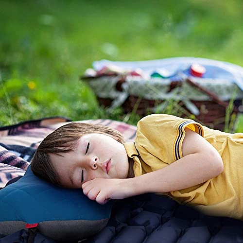 Hikenture Camping Pillow With Removable Cover - Ultralight Inflatable Pillow For Neck Lumber Support - Upgrade Backpacking Pillow - Washable Travel Air Pillows For Camping, Hiking, Backpacking (Blue) #TOP7