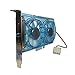 Vantec SP-FC70-BL Spectrum System Fan Card with Dual Adjustable 70mm UV LED Fans (Blue), 195x92x20mm