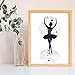 Produktbild Nacnic Rahmen TÄNZER. Plakat mit Bild TANZEN MIT DEM KOSMOS. Poster im nordischen Stil. Papier gedruckt auf 250 Gramm hochwertigem Papier und widerstandsfähigen Tinten. Größe A3. Design-Produkt.