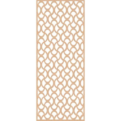 Image of Resort Decorative Pierced Fretwork Wood Wall Panels, 31 3 /8 inchW x 79 3 /8 inchH x 1 /4 inchT, Hickory