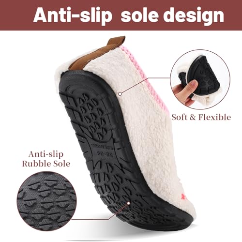 Image of Ibeauti Women Mens House Slippers Lightweight Comfy Barefoot Slipper Socks Rubber Sole House Shoes for Indoor /Outdoor Bedroom Travel