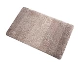 GRAND ERA Luxury Extra Thick Microfiber Bath Mat Non-Slip Bathroom Rug for Bedroom and Bathroom, Water Absorbent, 24 x 36 Inches, Tan