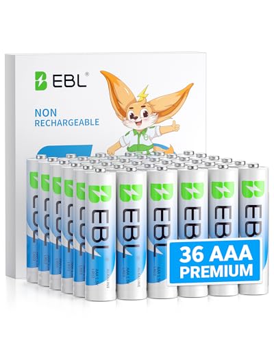 EBL AAA Batteries 36 Count, Upgraded 1.5V Alkaline Triple A Battery, Up to 2X Longer Life, 400 Days...