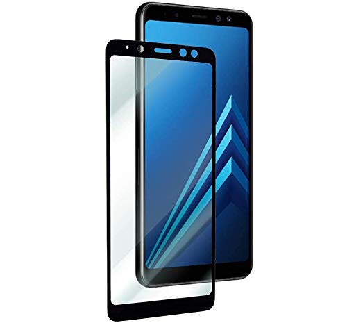 Rey Pack 2X Pellicola Salvaschermo 3D Per Samsung Galaxy A8 2018 - A5 2018, Nero, Copertura Completa, Pellicola Protettiva Protezione Schermo, 3D / 4D