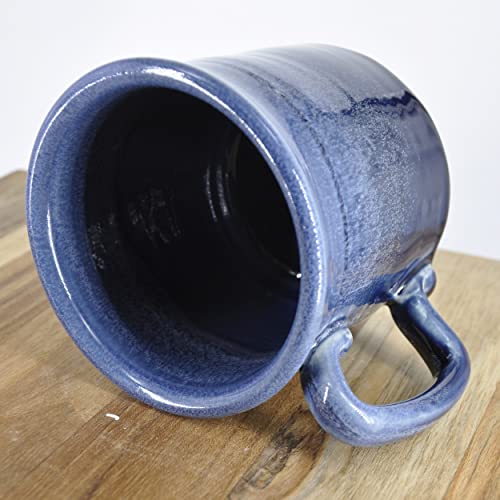 Taza de Cerámica Hecha a Mano 14oz Azul miniatura 3