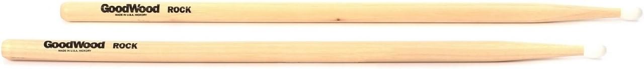 Goodwood by Vater GWRN Drumsticks, Hickory Rock Nylon Tip
