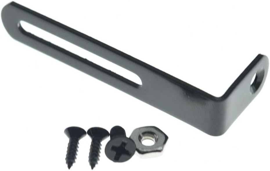 KAISH Premium Stainless Steel Guitar Pickguard Bracket with Pickguard Mounting Screws Bolt and Nut for USA Les Paul Black image 3