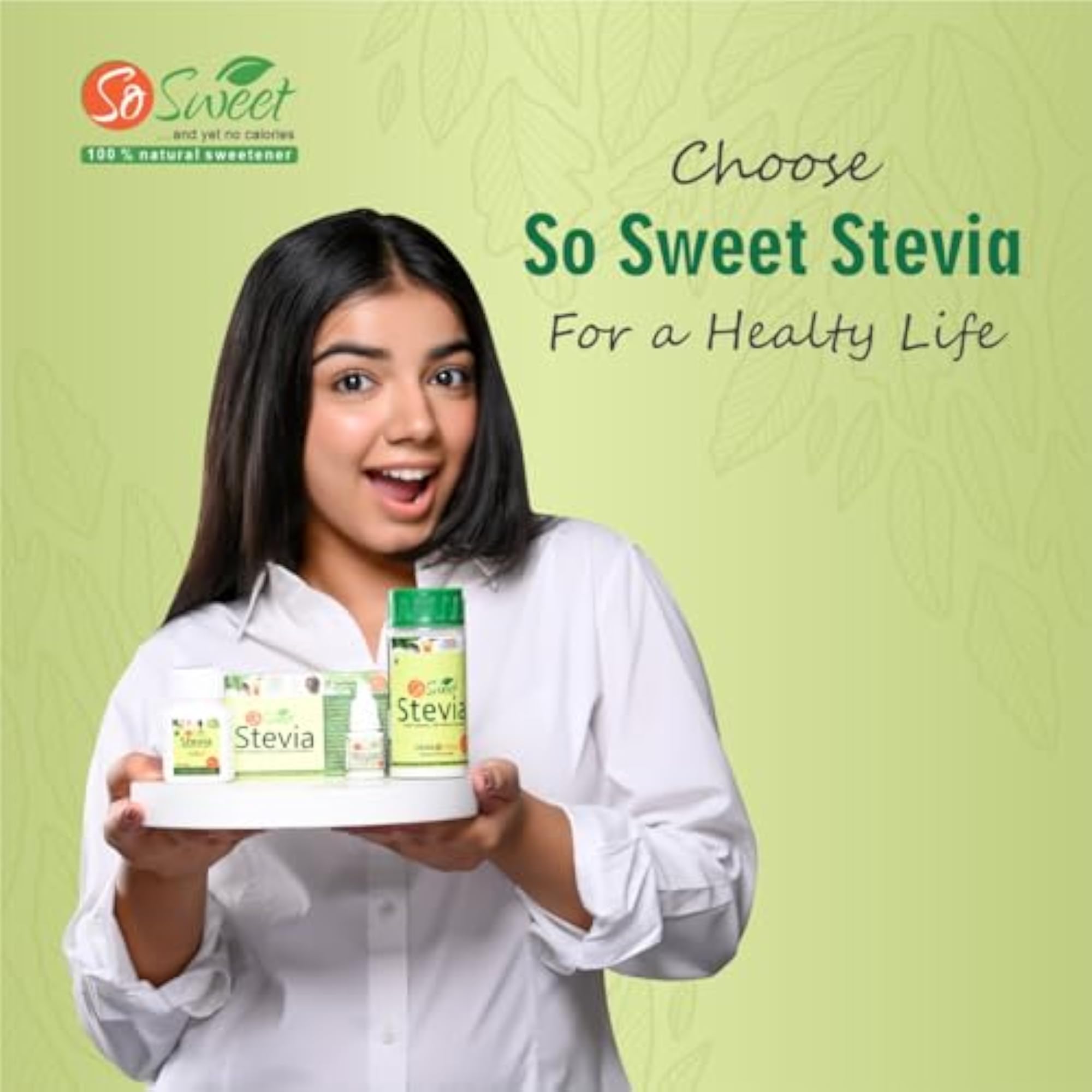 So Sweet Stevia Combo of 300 Tablets and 3 Liquid Drops