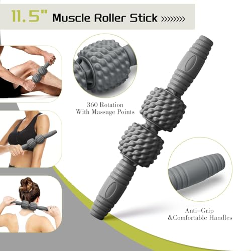 5-in-1-Foam-Roller-Set-Massage-Roller-Stick-Massage-Ball-Resistance-Band-for-Deep-Muscle-Massage-Trigger-Point-Release-Pilates-Yoga-Grey