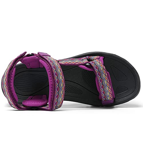 Women's Hiking Sport Sandals Water Outdoor Athletic Shoes With Arch Support Adjustable Beach Shoes2