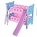 Juguete para casa de muñecas, litera para casa de muñecas, litera en miniatura, cama para muñecas, muebles de dormitorio, litera de madera en miniatura para muñecas de más de 3 años
