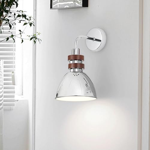 Lámpara de pared LED madera soluciona fatiga visual con luz regulable y giro 7