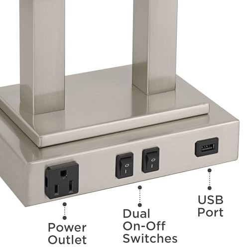 Lámpara de mesa moderna Possini Euro 26" con USB miniatura 5