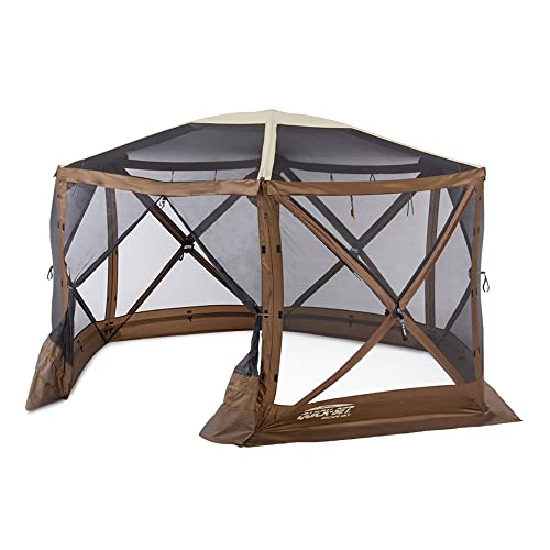 Clam Quick-Set Sky Screen Shelter 8-Person Pop-Up Tent Brown