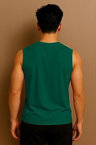Image of JUGULAR Tank Tops Sleeveless T-Shirt for Men Gym Wear Vest Printed Stylish Round Neck Running for Sports Workout Fitness & Casual or Beach Wear