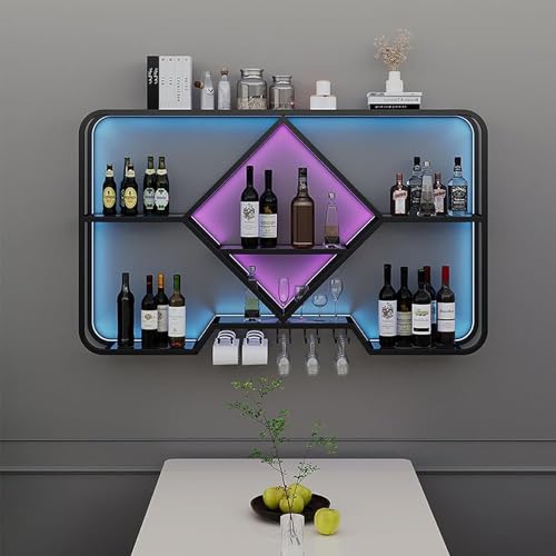 Étagère à vin murale compacte à LED pour optimiser vos petits espaces - 3