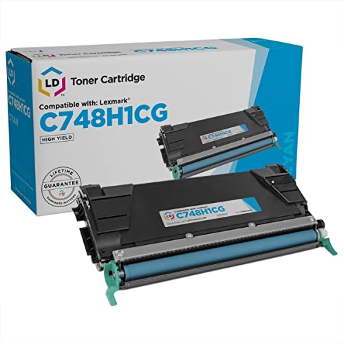LD Products Remanufactured Toner Cartridge Replacement for Lexmark C748 C748H1CG High Yield (Single Cyan) Compatible with Lexmark C Printers: C746DN, C746DTN, C746N, C748DE, C748DTE, C748E -  C748H1CGRTS