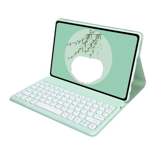 Étui clavier QWERTY pour Redmi Pad Pro 12,1 pouces | Protection en cuir vert et blanc