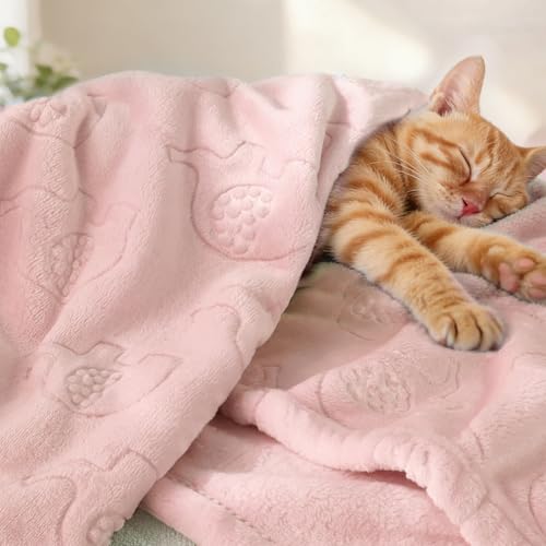 Image of BORITAR Baby Blanket 3D Elephant Fleece Flannel Blanket 30x40 Inch Pink | Ultra Soft Warm Fluffy Fleece Fabric for Toddler Boys Girls Newborn Infant Crib Stroller Bed Travel Pet Shower Gift