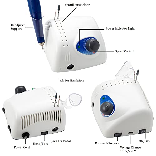Poderosa Máquina De Broca De Unhas 210 Máquina De Polimento De Acrílico 40000 RPM Broca Micro Motor