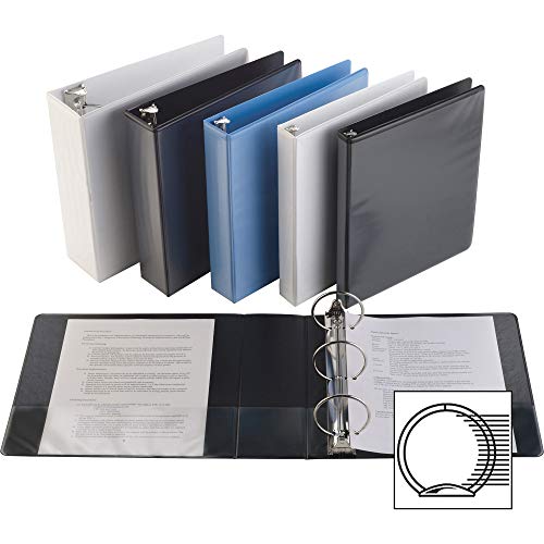 Sparco Business Source 1 1/2" Round-Ring View Binder, White (19651) #TOP2