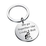 FAADBUK Bob's Burgers Inspired Gift Couple Keychian Set You’re the Linda to my Bob Valentine’s Day G