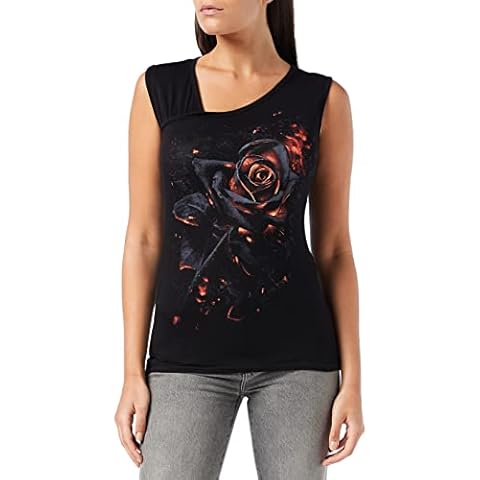 Spiral Gathered Shoulder Slant Vest Black XXL Cover