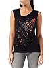 Spiral - Burnt Rose - Gathered Shoulder Slant Vest Black - XXL #1