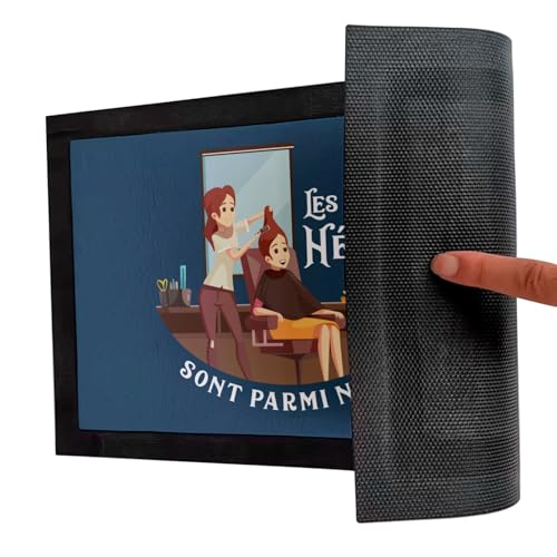 Paillasson Bleu Coiffeuse Maquilleuse pour décorer votre studio beauté - 5