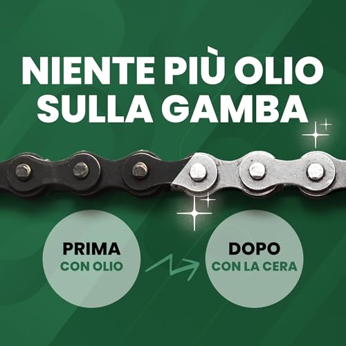 24SENDIT Set Di Cera A Caldo Per Catena Bici (500G) + Sgrassatore (100G) - Kit Completo Con Anello Di Supporto Per Catena - Per Principianti E Professionisti - Bici Da Corsa, Gravel, Mtb Ed E-Bike - 6
