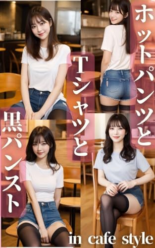 ホットパンツとTシャツと黒パンスト(全51ページ)【AIグラビア写真集】