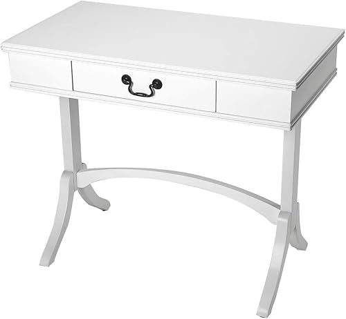 Butler Specialty Alta - Mesa de escrituraconsola de estilo antiguo con acabado blanco