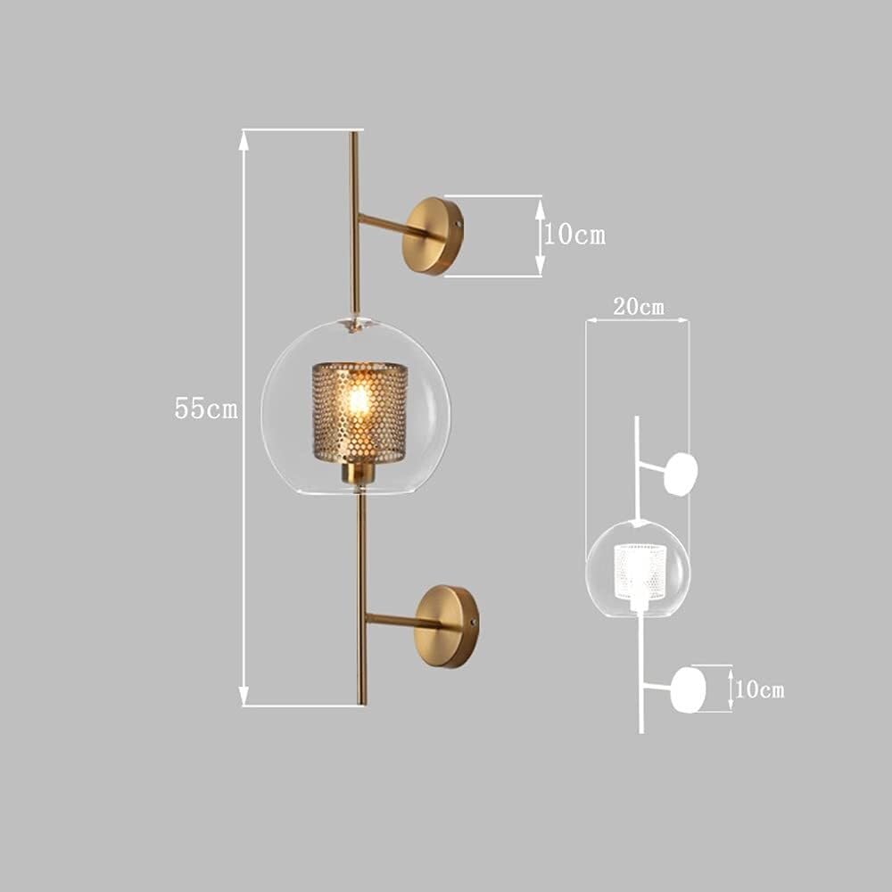 Lámpara de Pared Moderna para Pasillo Estilo Industrial Color Dorado