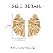 WOWORAMA Matte Gold Fan Earrings for Women Vintage Statement Gold Earrings Bohemia Wings Fan-shaped Earrings Boho Irregular Geometric Stud Earrings