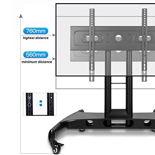 Soporte móvil para TV 32-70 pulg altura ajustable con ruedas miniatura 4