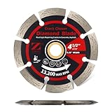 ZORUNNA Diamond Crack Chaser Blade for Concrete 4.5', 1/4' Wide V-Groove Concrete & Asphalt Crack Repair Diamond Blade for Angle Grinder, 7/8' Non-Threaded Arbor.