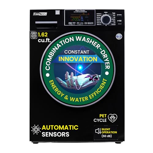 Conserv 24' Compact Combo Washer Dryer Winterize Quiet Vented/Ventless Dry 110V (Black)