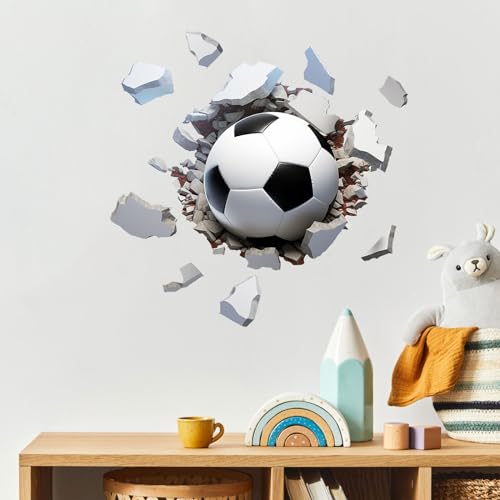 Vinilo decorativo 3D de fútbol impermeable para pared miniatura 7