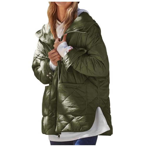 Amazon.com: Quilted Jackets for Women Zip Up Diamond Puffer Coat