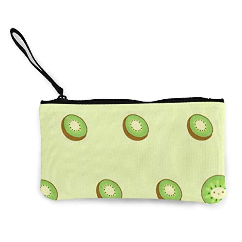 Preisvergleich Produktbild Damen und Mädchen Kiwi Fruchtleinengeldbörse mit Reißverschluss, Geldbörse für Bargeld, Bank, Auto, Pass, Münze