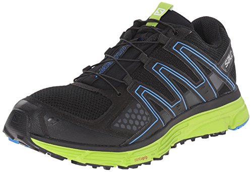 Salomon Men's X-Mission 3-M, Black/Granny Green/Bright Blue 10.5 D US